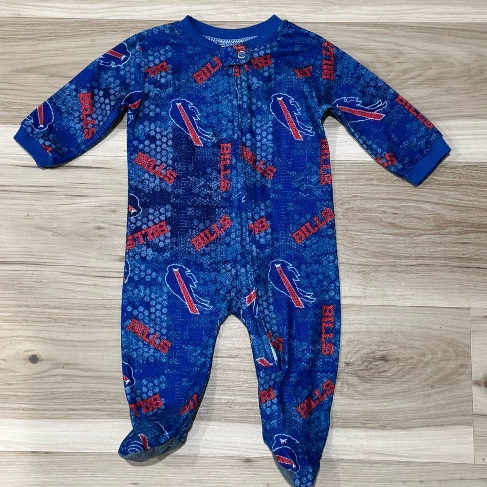 NFL Team Apparel Buffalo Bills Footie Pajamas Baby 0-3 Months